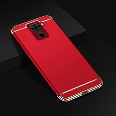 Carcasa Bumper Lujo Marco de Metal y Plastico Funda M01 para Huawei Nova 5i Pro Rojo