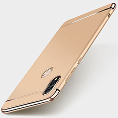 Carcasa Bumper Lujo Marco de Metal y Plastico Funda M01 para Huawei P Smart (2019) Oro