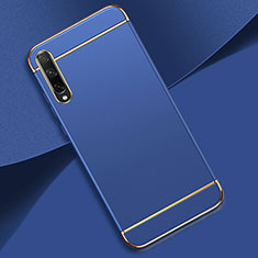 Carcasa Bumper Lujo Marco de Metal y Plastico Funda M01 para Huawei Y8p Azul