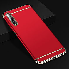 Carcasa Bumper Lujo Marco de Metal y Plastico Funda M01 para Huawei Y9s Rojo