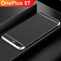 Carcasa Bumper Lujo Marco de Metal y Plastico Funda M01 para OnePlus 5T A5010 Negro