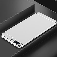 Carcasa Bumper Lujo Marco de Metal y Plastico Funda M01 para OnePlus 5T A5010 Plata