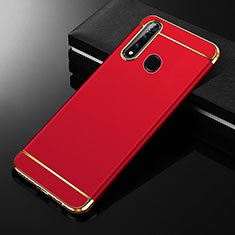 Carcasa Bumper Lujo Marco de Metal y Plastico Funda M01 para Oppo A8 Rojo