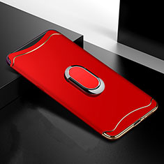 Carcasa Bumper Lujo Marco de Metal y Plastico Funda M01 para Oppo Find X Super Flash Edition Rojo