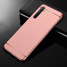 Carcasa Bumper Lujo Marco de Metal y Plastico Funda M01 para Realme X2 Oro Rosa