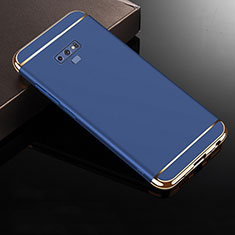 Carcasa Bumper Lujo Marco de Metal y Plastico Funda M01 para Samsung Galaxy Note 9 Azul