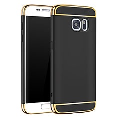 Carcasa Bumper Lujo Marco de Metal y Plastico Funda M01 para Samsung Galaxy S7 G930F G930FD Negro