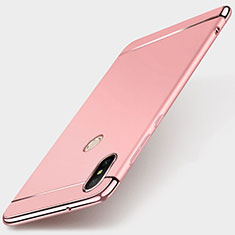Carcasa Bumper Lujo Marco de Metal y Plastico Funda M01 para Xiaomi Mi A2 Lite Oro Rosa