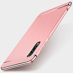 Carcasa Bumper Lujo Marco de Metal y Plastico Funda M01 para Xiaomi Mi A3 Lite Oro Rosa