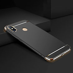 Carcasa Bumper Lujo Marco de Metal y Plastico Funda M01 para Xiaomi Mi Max 3 Negro