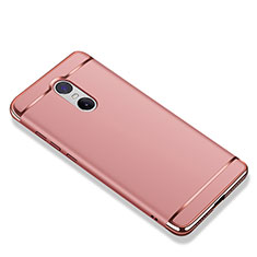 Carcasa Bumper Lujo Marco de Metal y Plastico Funda M01 para Xiaomi Redmi Note 4 Oro Rosa