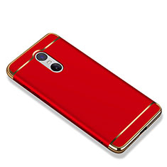 Carcasa Bumper Lujo Marco de Metal y Plastico Funda M01 para Xiaomi Redmi Note 4 Rojo