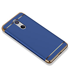 Carcasa Bumper Lujo Marco de Metal y Plastico Funda M01 para Xiaomi Redmi Note 4X High Edition Azul