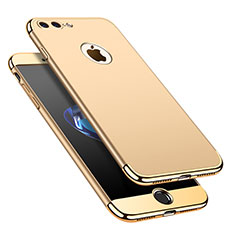 Carcasa Bumper Lujo Marco de Metal y Plastico Funda M02 para Apple iPhone 7 Plus Oro