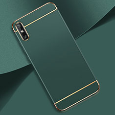 Carcasa Bumper Lujo Marco de Metal y Plastico Funda M02 para Huawei Enjoy 10e Verde