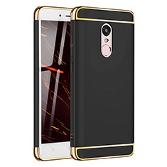 Carcasa Bumper Lujo Marco de Metal y Plastico Funda M02 para Xiaomi Redmi Note 4 Negro