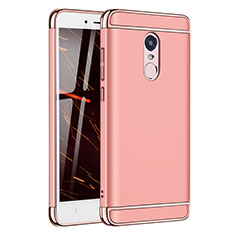 Carcasa Bumper Lujo Marco de Metal y Plastico Funda M02 para Xiaomi Redmi Note 4 Oro Rosa