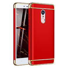 Carcasa Bumper Lujo Marco de Metal y Plastico Funda M02 para Xiaomi Redmi Note 4 Rojo