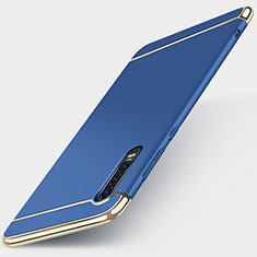 Carcasa Bumper Lujo Marco de Metal y Plastico Funda M03 para Huawei P30 Azul