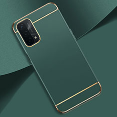 Carcasa Bumper Lujo Marco de Metal y Plastico Funda P02 para OnePlus Nord N200 5G Verde Noche