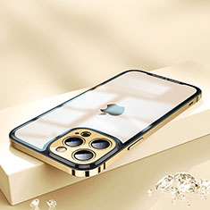 Carcasa Bumper Lujo Marco de Metal y Plastico Funda QC2 para Apple iPhone 12 Pro Morado