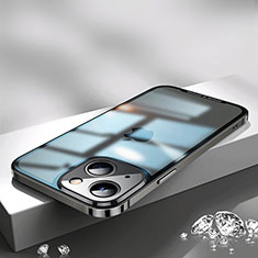 Carcasa Bumper Lujo Marco de Metal y Plastico Funda QC2 para Apple iPhone 14 Negro