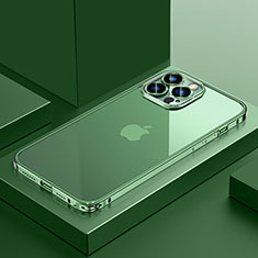 Carcasa Bumper Lujo Marco de Metal y Plastico Funda QC4 para Apple iPhone 12 Pro Verde