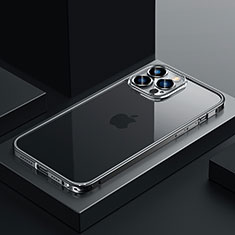 Carcasa Bumper Lujo Marco de Metal y Plastico Funda QC4 para Apple iPhone 13 Pro Max Negro