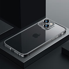 Carcasa Bumper Lujo Marco de Metal y Plastico Funda QC4 para Apple iPhone 14 Negro