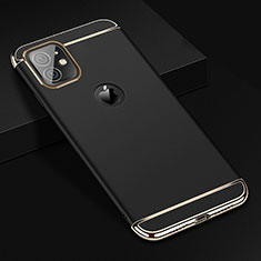 Carcasa Bumper Lujo Marco de Metal y Plastico Funda T01 para Apple iPhone 11 Negro
