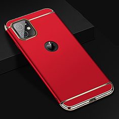 Carcasa Bumper Lujo Marco de Metal y Plastico Funda T01 para Apple iPhone 11 Rojo