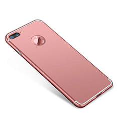 Carcasa Bumper Lujo Marco de Metal y Plastico Funda T01 para Apple iPhone 7 Plus Oro Rosa