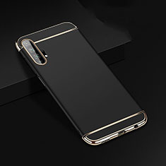 Carcasa Bumper Lujo Marco de Metal y Plastico Funda T01 para Huawei Honor 20 Pro Negro