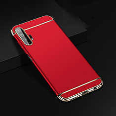 Carcasa Bumper Lujo Marco de Metal y Plastico Funda T01 para Huawei Honor 20 Pro Rojo