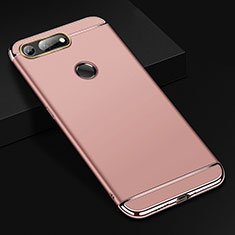 Carcasa Bumper Lujo Marco de Metal y Plastico Funda T01 para Huawei Honor V20 Oro Rosa