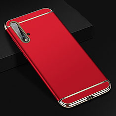 Carcasa Bumper Lujo Marco de Metal y Plastico Funda T01 para Huawei Nova 5 Rojo
