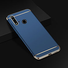 Carcasa Bumper Lujo Marco de Metal y Plastico Funda T01 para Huawei Nova 5i Azul