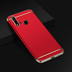 Carcasa Bumper Lujo Marco de Metal y Plastico Funda T01 para Huawei Nova 5i Rojo