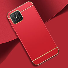 Carcasa Bumper Lujo Marco de Metal y Plastico Funda T01 para Huawei Nova 8 SE 5G Rojo