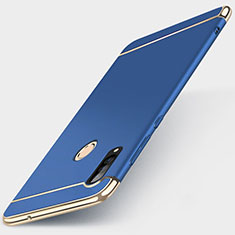 Carcasa Bumper Lujo Marco de Metal y Plastico Funda T01 para Huawei P30 Lite New Edition Azul