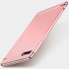 Carcasa Bumper Lujo Marco de Metal y Plastico Funda T01 para Oppo K1 Oro Rosa