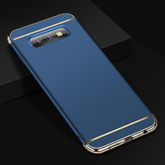 Carcasa Bumper Lujo Marco de Metal y Plastico Funda T01 para Samsung Galaxy S10e Azul