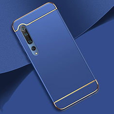 Carcasa Bumper Lujo Marco de Metal y Plastico Funda T01 para Xiaomi Mi 10 Azul