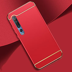 Carcasa Bumper Lujo Marco de Metal y Plastico Funda T01 para Xiaomi Mi 10 Rojo