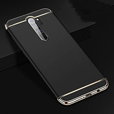 Carcasa Bumper Lujo Marco de Metal y Plastico Funda T01 para Xiaomi Redmi Note 8 Pro Negro