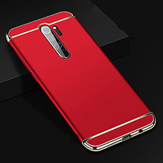 Carcasa Bumper Lujo Marco de Metal y Plastico Funda T01 para Xiaomi Redmi Note 8 Pro Rojo
