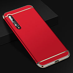 Carcasa Bumper Lujo Marco de Metal y Plastico Funda T02 para Xiaomi Mi 10 Pro Rojo