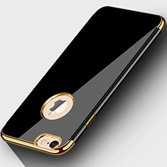 Carcasa Bumper Lujo Marco de Metal y Plastico M01 para Apple iPhone 6 Negro