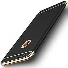 Carcasa Bumper Lujo Marco de Metal y Plastico M01 para Apple iPhone 6S Plus Negro