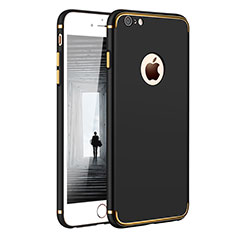 Carcasa Bumper Lujo Marco de Metal y Plastico M02 para Apple iPhone 6 Negro